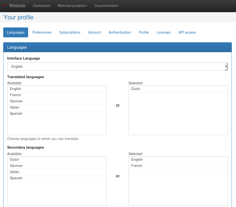 Languages Translating Claroline Connect